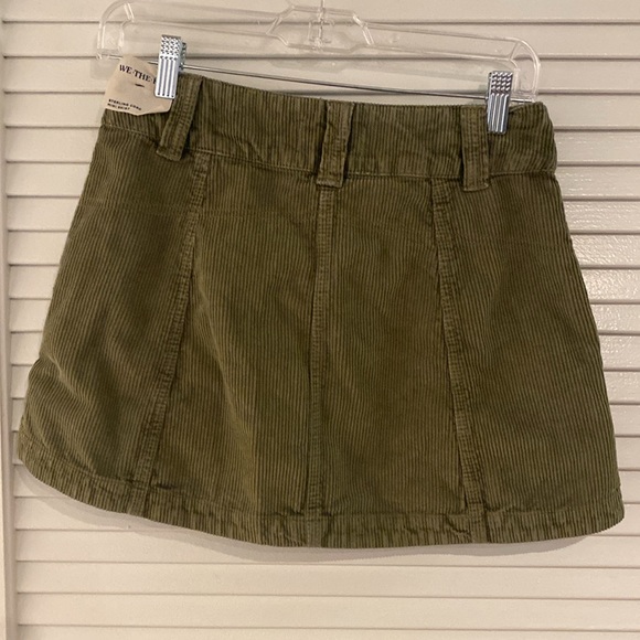 Free People We The Free Olive Sterling Cord Mini Skirt High-rise Capulet - Picture 3 of 5
